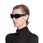 Hourglass Mask Sunglasses in Black - Image 3